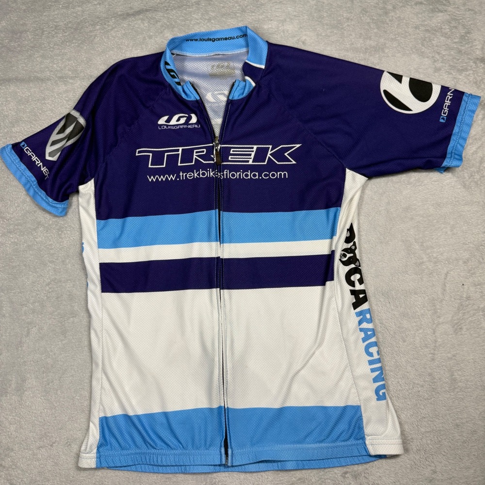 Louis Garneau L Cycling Jersey Women Blue Trek Bicycle Store Florida Roca Racing